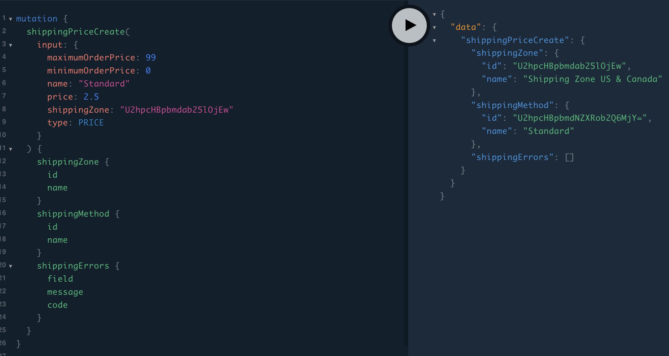 Create shipping rate
