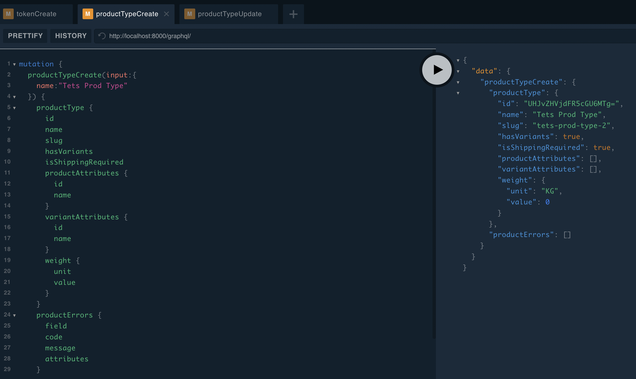 Create product template