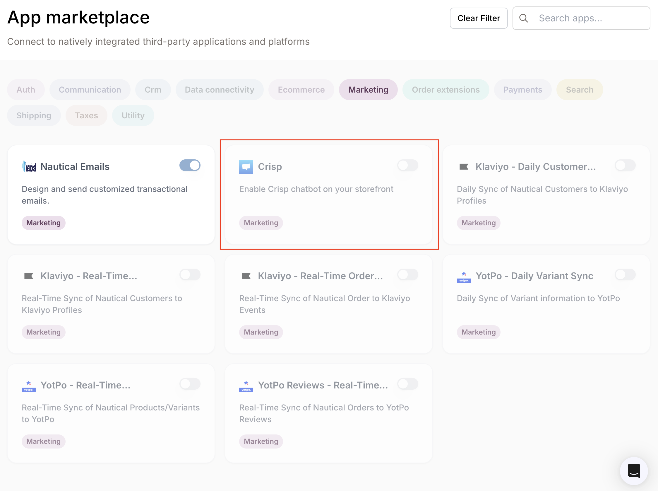 App Marketplace overview