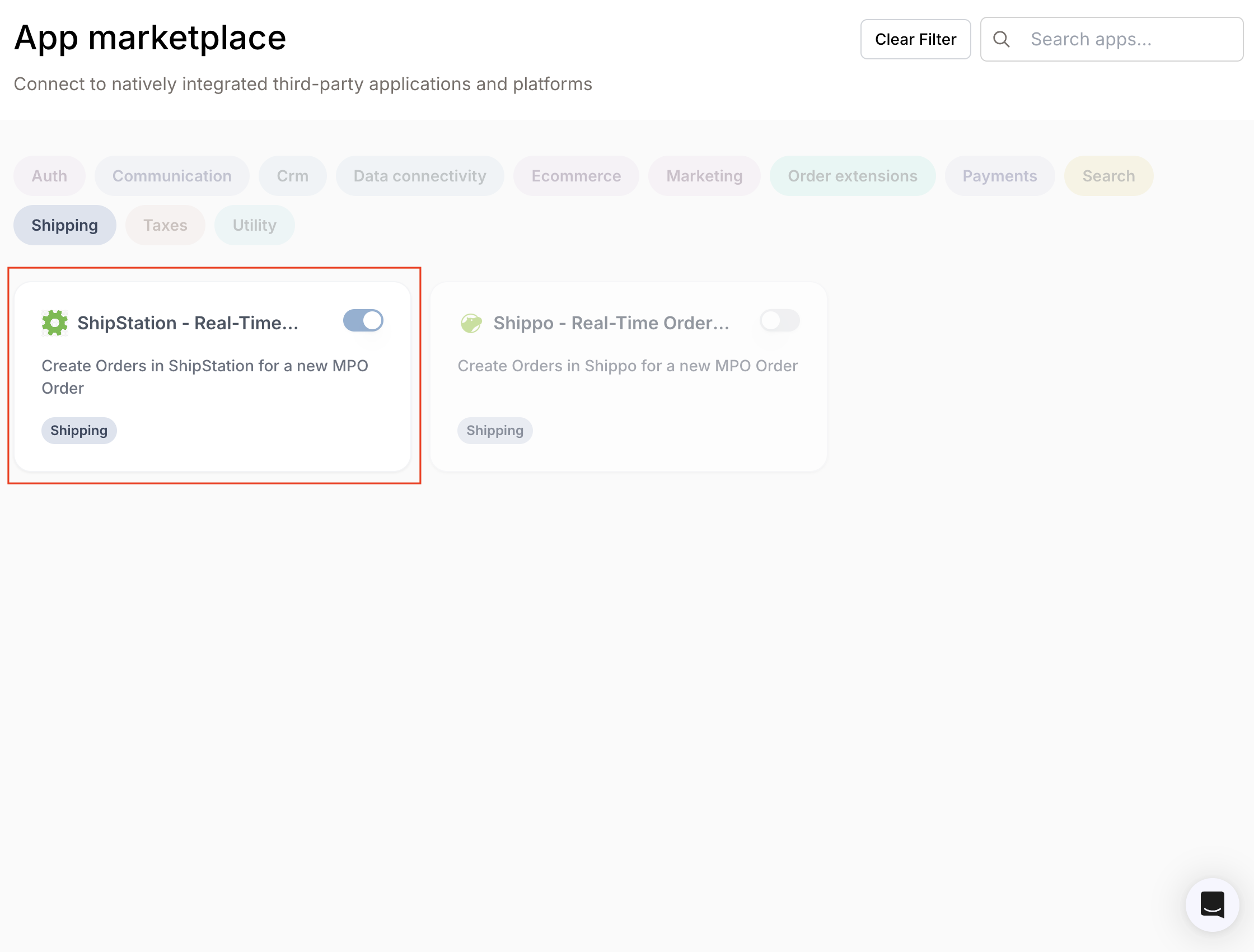 ShipStation Marketplace Activation